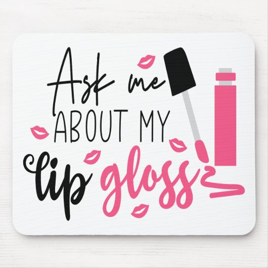 Cute Makeup Artist Lip Mousepad (Vorne)