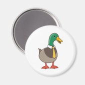 Cute Mallard Duck White Collar Necktie Magnet (Vorderseite/Rückseite)