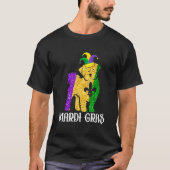 Cute Maltese Dog Lover Mardi Gras Party Jester Mas T-Shirt (Vorderseite)