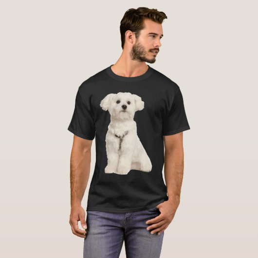 Cute Maltese T-Shirt (Vorne ganz)