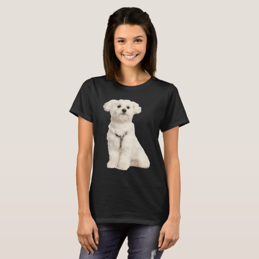 Cute Maltese T-Shirt (Vorne ganz)