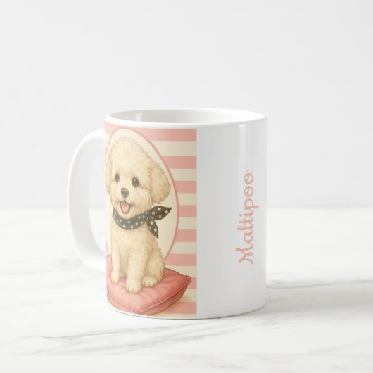 Cute Maltipoo Kaffeetasse (Vorderseite Links)