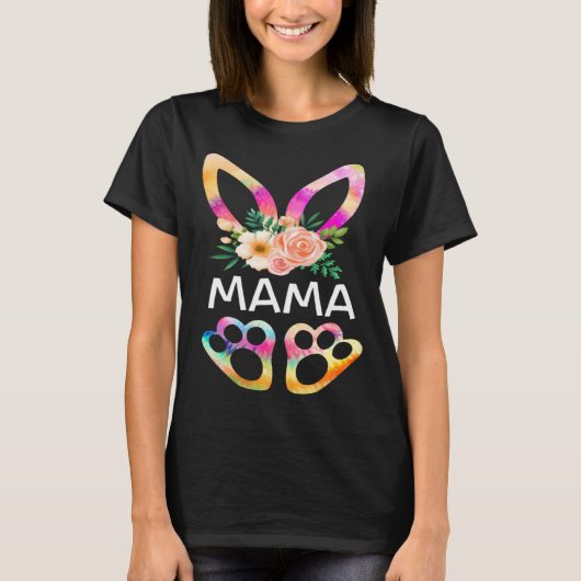 Cute Mama Bunny Tie Dye Print Family Easter Day M T-Shirt (Vorderseite)