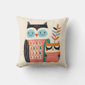 Cute Mama Owl& Baby Owlet Whimsical Nursery  Kissen (Vorderseite)