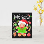 Cute Mamaw Gingerbread Family Matching Christmas C Karte (Gelbe Blume)