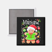 Cute Mamaw Gingerbread Family Matching Christmas C Magnet (Vorderseite/Rückseite)