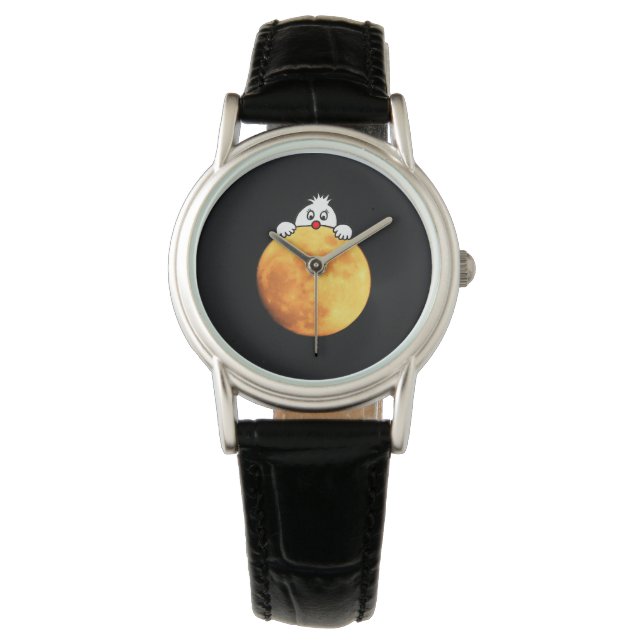 Cute man in the moon armbanduhr (Vorderseite)