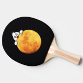 Cute man in the moon tischtennis schläger (Seitenansicht)