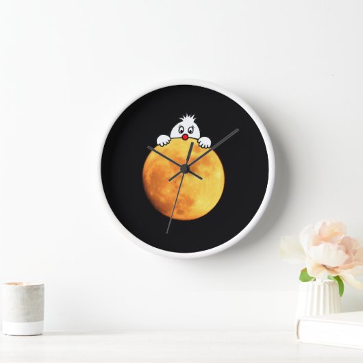 Cute man in the moon uhr (Zuhause)