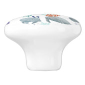 Cute Manatees With Bubbles Pattern Keramikknauf (Seitenansicht)