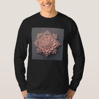 Cute Mandala Lotus Flower Illustration Unique Wome T-Shirt