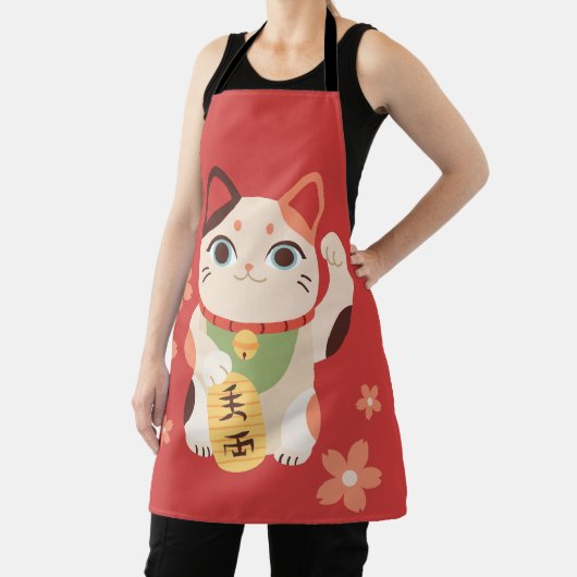 Cute Maneki Neko Lucky Cat Schürze (InSitu)