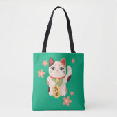 Cute Maneki Neko Lucky Cat Tasche (Vorderseite)