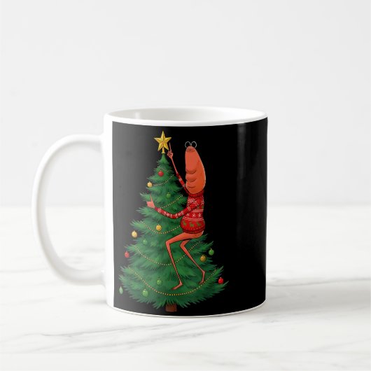 Cute Marcus The Worm Merry Christmas Santa Marcus  Kaffeetasse (Links)