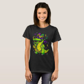 Cute Mardi Gras Alligator for Kids or Adults T-Shirt (Vorne ganz)