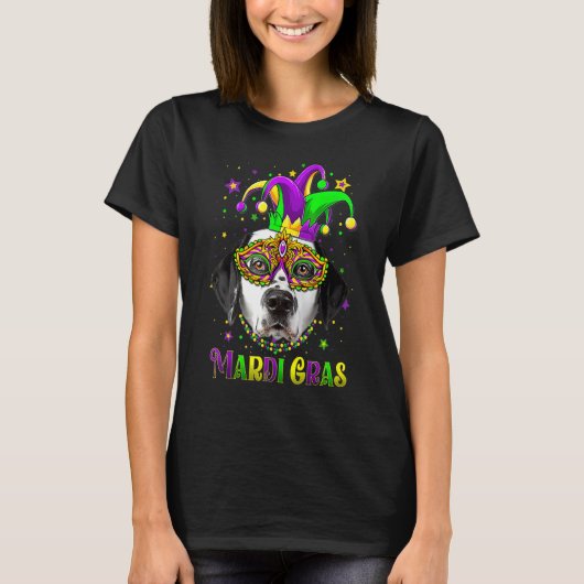 Cute Mardi Gras Carnival Dalmatian Dog Mardi Gras T-Shirt (Vorderseite)
