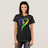 Cute Mardi Gras Heart Funny Fleur-De-Lis Mardi Gra T-Shirt (Vorne ganz)