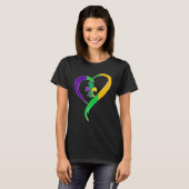 Cute Mardi Gras Heart Funny Fleur-De-Lis Mardi Gra T-Shirt (Vorne ganz)