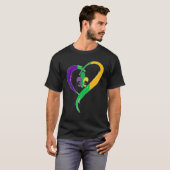 Cute Mardi Gras Heart Funny Fleur-De-Lis Mardi Gra T-Shirt (Vorne ganz)