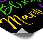 Cute Mardi Gras Party Quote Gift Beads And Bling M Poster (Ecke)