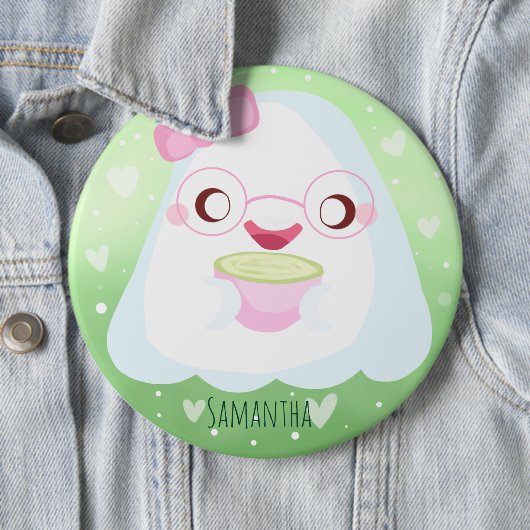 Cute Matcha Latte Ghost Button (Beispiel)