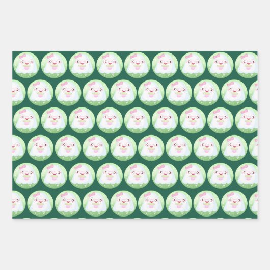 Cute Matcha Latte Ghost Geschenkpapier Set (Vorderseite 2)