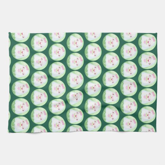 Cute Matcha Latte Ghost Geschirrtuch (Horizontal)