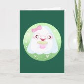 Cute Matcha Latte Ghost Karte (Vorderseite)
