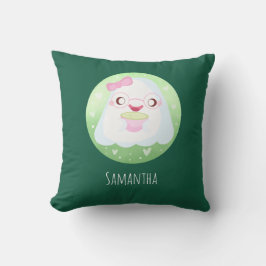 Cute Matcha Latte Ghost Kissen