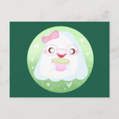 Cute Matcha Latte Ghost Postkarte (Vorderseite)