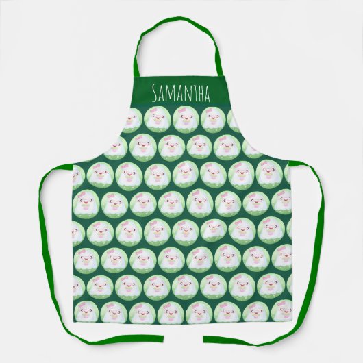 Cute Matcha Latte Ghost Schürze (Vorderseite)