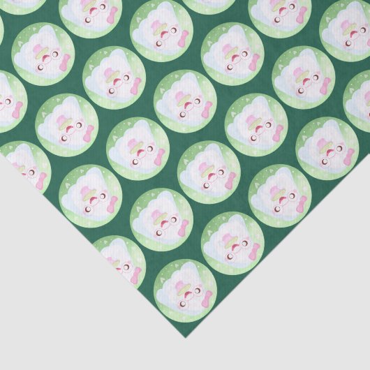 Cute Matcha Latte Ghost Seidenpapier (Ausschnitt)