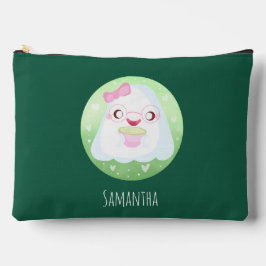 Cute Matcha Latte Ghost Zubehörtasche