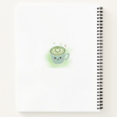 Cute Matcha Latte Pastel Green Spiral Notebook Notizblock (Rückseite)