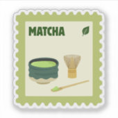 Cute Matcha Stamp Aufkleber (Vorderseite)