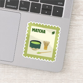 Cute Matcha Stamp Aufkleber