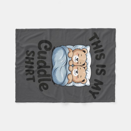 Cute Matching Bear This Is My Cuddle Fleecedecke (Vorderseite (Horizontal))