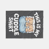 Cute Matching Bear This Is My Cuddle Fleecedecke (Vorderseite (Horizontal))