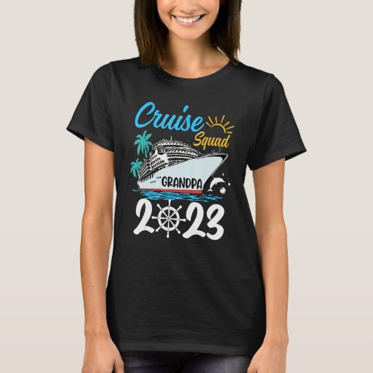 Cute Matching Family Cruise Squad 2023 Grandpa Cru T-Shirt (Vorderseite)