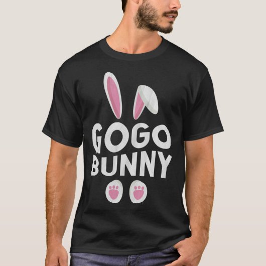 Cute Matching Family Easter Day Gogo Bunny T-Shirt (Vorderseite)