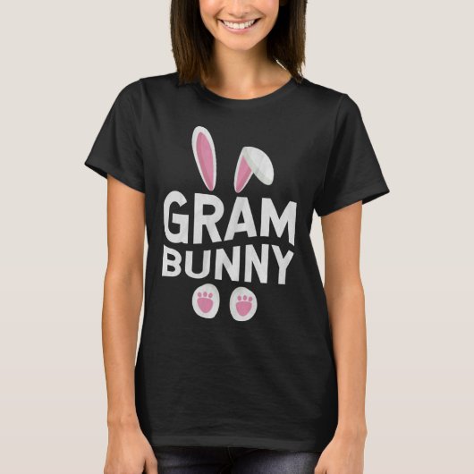 Cute Matching Family Easter Day Gram Bunny T-Shirt (Vorderseite)