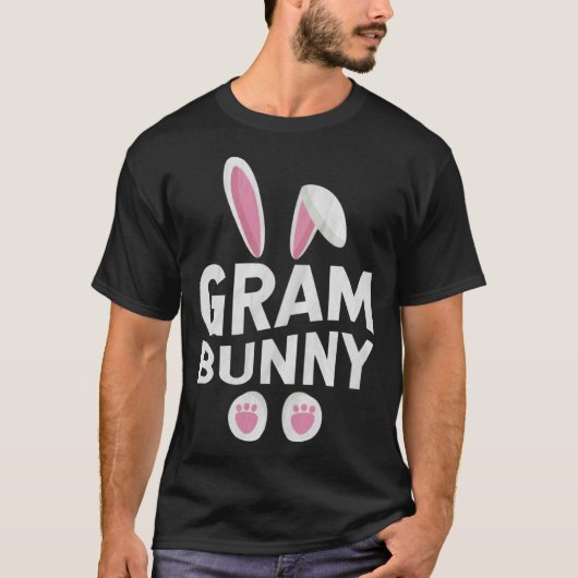 Cute Matching Family Easter Day Gram Bunny T-Shirt (Vorderseite)