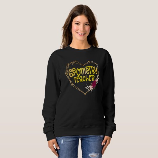 Cute Math Coach Teacher Mathematical Geometry Teac Sweatshirt (Vorne ganz)