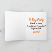 Cute Math Nerd Bear with Pie Karte (Innenseite)