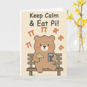 Cute Math Nerd Bear with Pie Karte (Gelbe Blume)