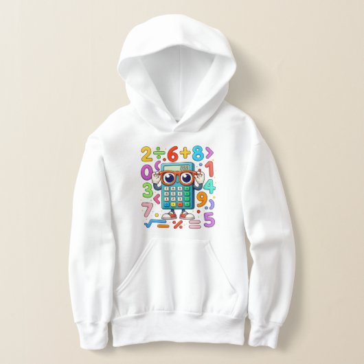 Cute Maths Calculator Hoodie for Kids School (Ablage )