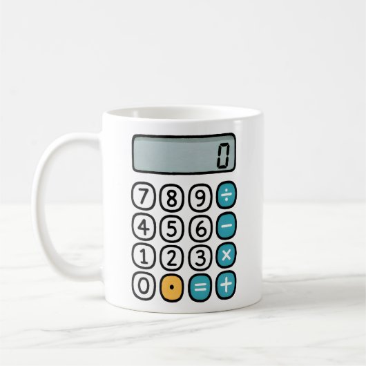 Cute Maths Calculator Mug for Kids and Teachers Kaffeetasse (Links)