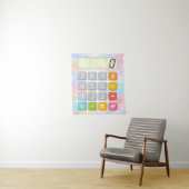 Cute Maths Calculator Poster for Kids Wandteppich (Beispiel)