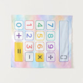 Cute Maths Calculator Poster for Kids Wandteppich (Vorderseite (Horizontal))