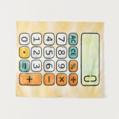 Cute Maths Calculator Poster for Kids Wandteppich (Vorderseite (Horizontal))